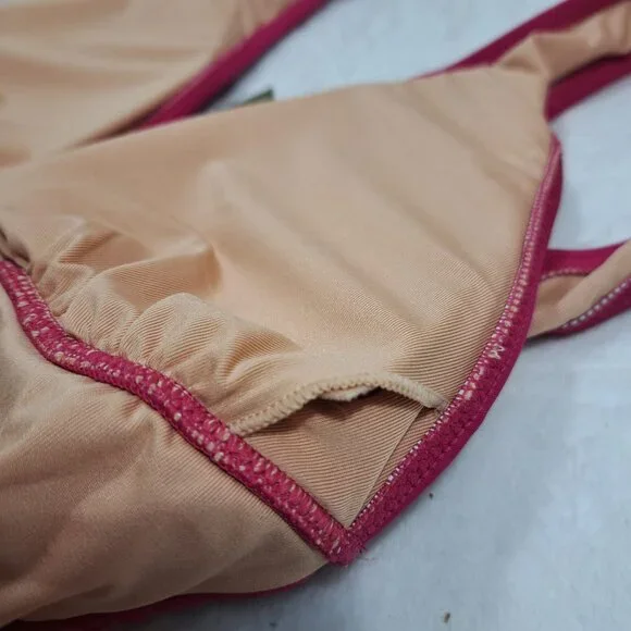 J. Crew Ruched V-Neck One‎ Piece Swimsuit Size 6 Pink BC116 Full Coverage Bottom - Picture 12 of 13